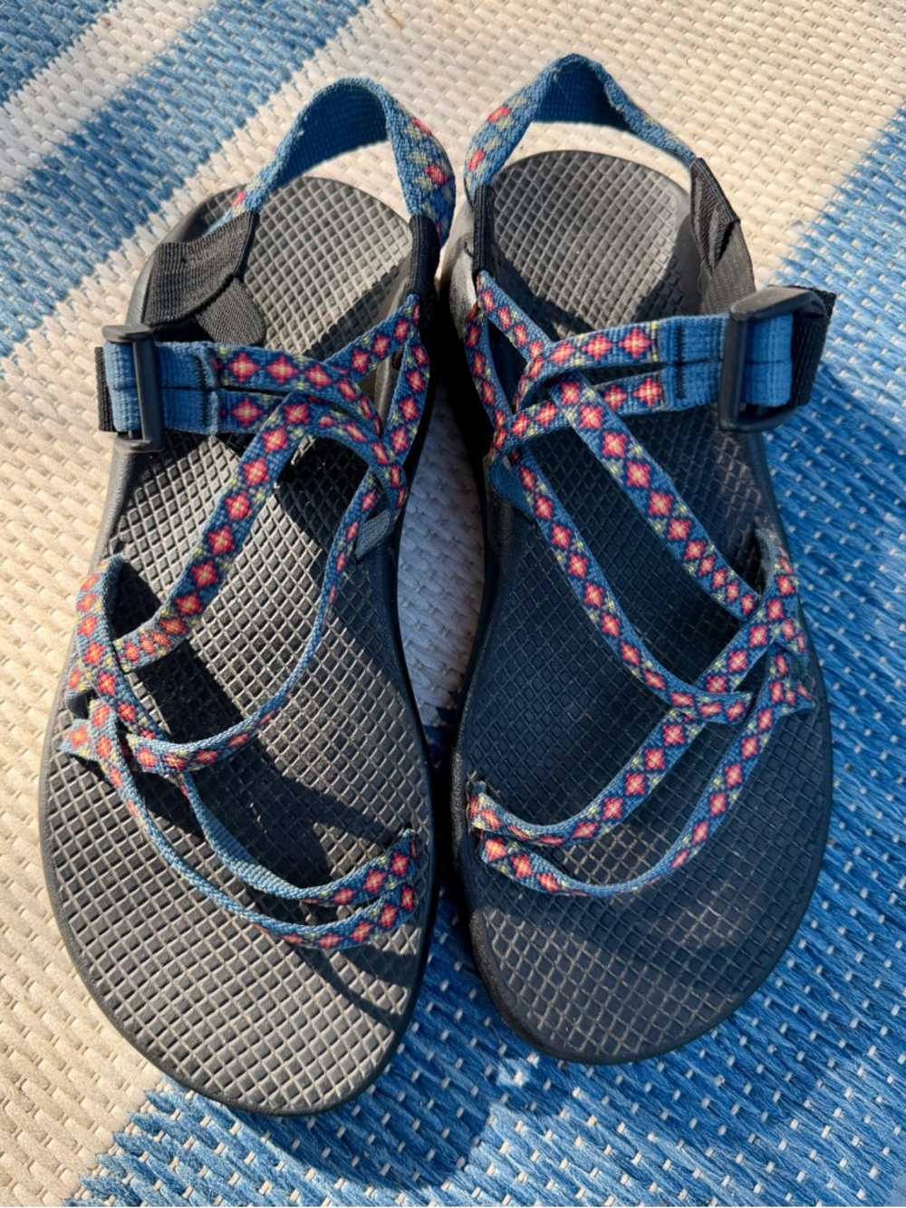 Chaco Women's Blue and Pink Sandals, Size 9, EXCELLENT COND!